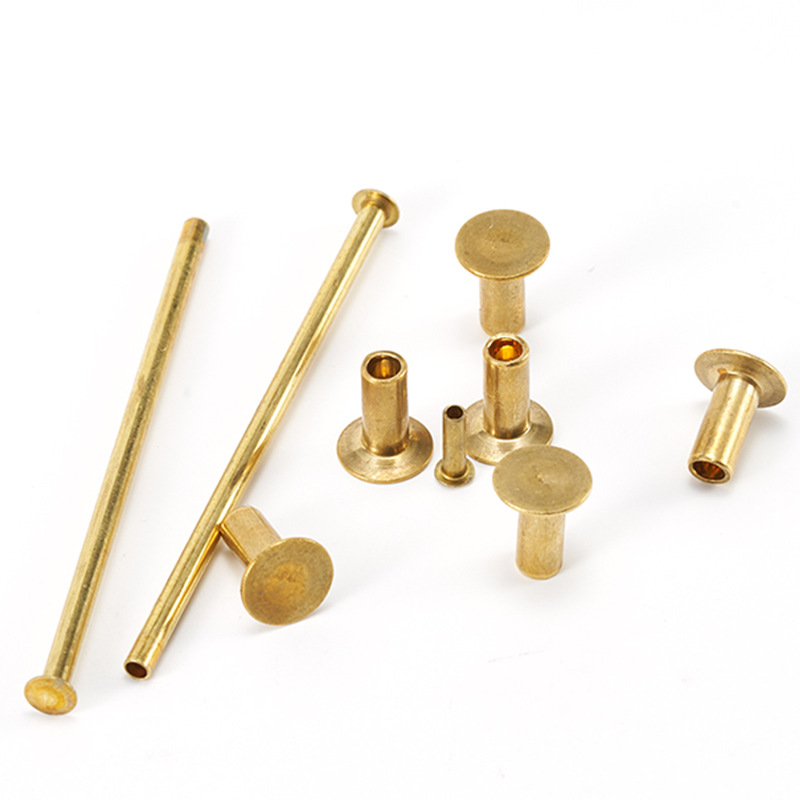 黄铜平头半空心铆钉 半空芯柳丁